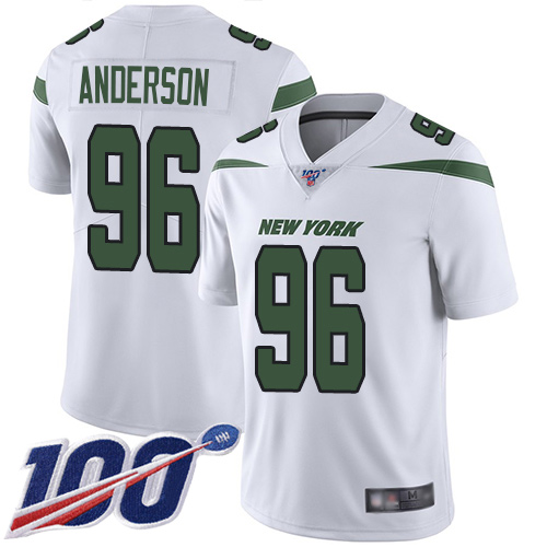 New York Jets Limited White Men Henry Anderson Road Jersey NFL Football #96 100th Season Vapor Untouchable->new york jets->NFL Jersey
